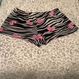 Sz L bobbie brooks zebra print sleep shorts